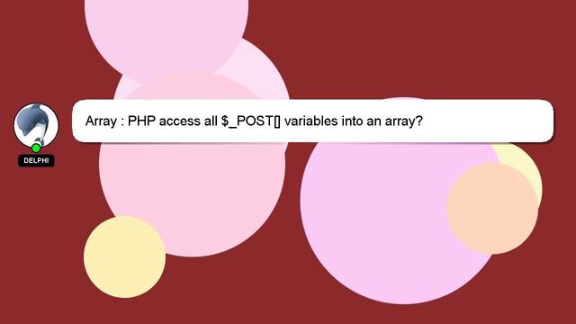 Array : PHP access all $_POST[] variables into an array? смотреть онлайн