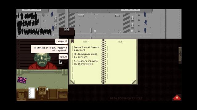 Let's Play Papers, Please part 3 finally he came смотреть онлайн
