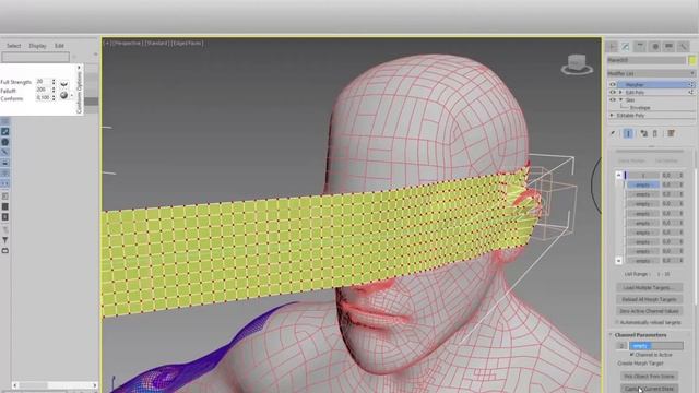 Aнимация наматывания бинта на лицо человека % 3D Max 2018 смотреть онлайн