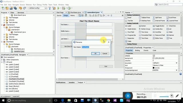 How to Create Java Application Short Name with concat method Using NetBeans смотреть онлайн