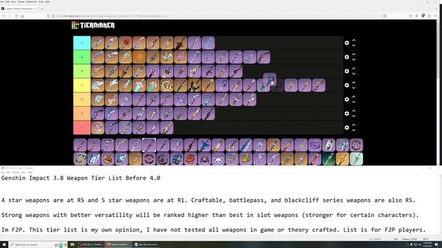 Genshin Impact 3.8 Weapon Tier List Before 4.0 смотреть онлайн