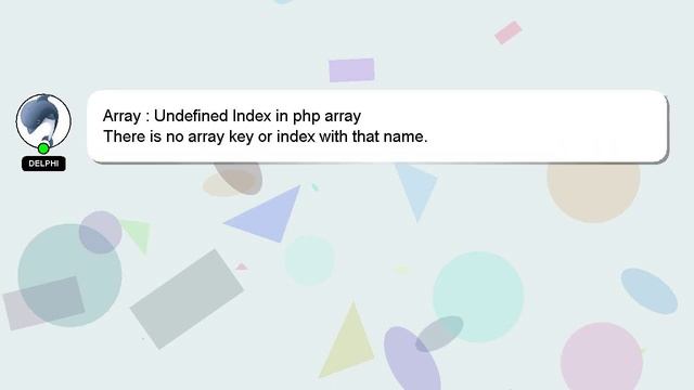 Array : Undefined Index in php array смотреть онлайн