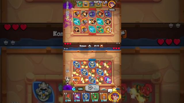 Rush Royale игра за танцовщицу с клинками #1. #rushroyal смотреть онлайн