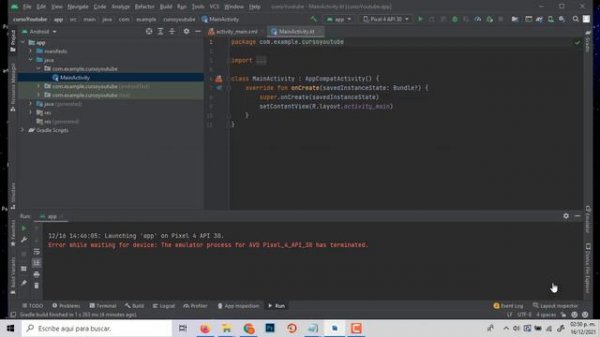 THE EMULATOR PROCESS FOR AVD HAS TERMINATED ANDROID STUDIO SOLUCIÓN ✅✅✅