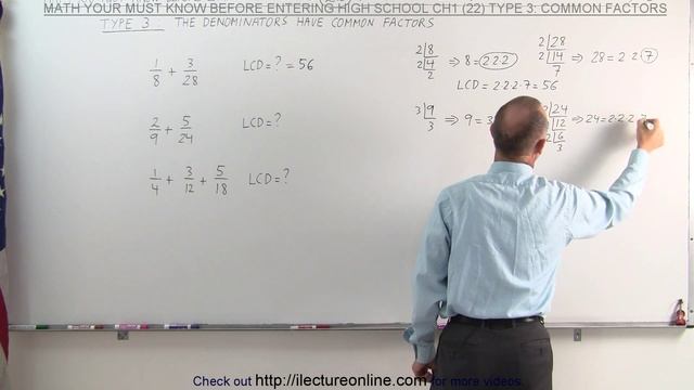 ALGEBRA & PRE-ALGEBRA REVIEW: Ch 1 (22 of 53) How to Find the L.C.D. 3 смотреть онлайн
