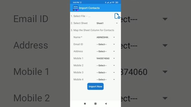 Excel Contacts To Android Mobile