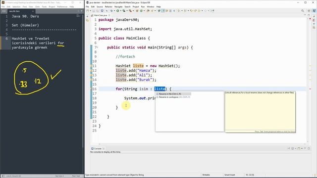 90 - HashSet ve TreeSet For-ForEach (Collections) | 0'dan Java Dersleri #156 смотреть онлайн