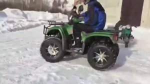 Квадроцикл Stalker-250 HUMMER и ИЖ юпитер 5 ЗИМНИЙ ДРИФТ