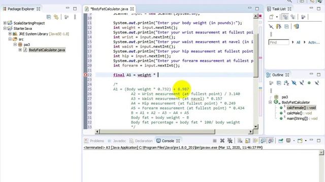Java Programming #98 Bonus Lecture Body Fat Percentage Calculator смотреть онлайн