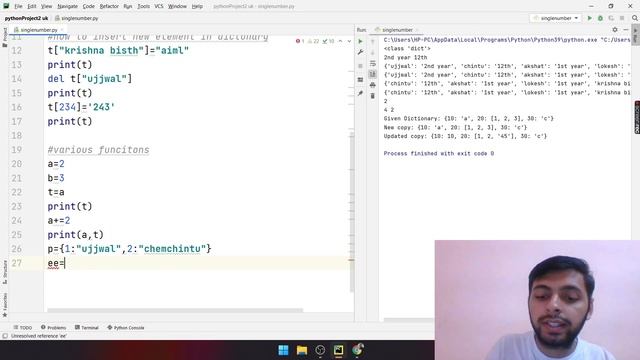 PYTHON DICTIONARY | VARIOUS FUNCTIONS OF DICTIONARY | VIDEO 09 |PYTHON CRASH COURSE смотреть онлайн