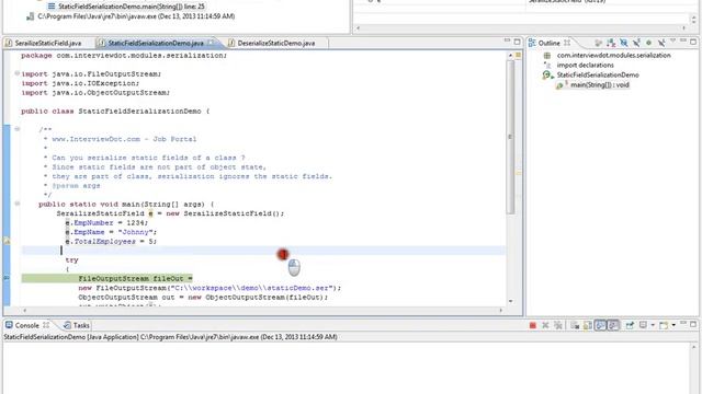 Java Interview Question And Answer Serialization Is Not For Static Explain Java Interview смотреть онлайн