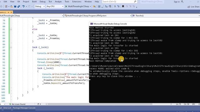 Part 22:- Resolve Deadlock in multithreading in C# | Multithreading and Parallel Programming in C# смотреть онлайн
