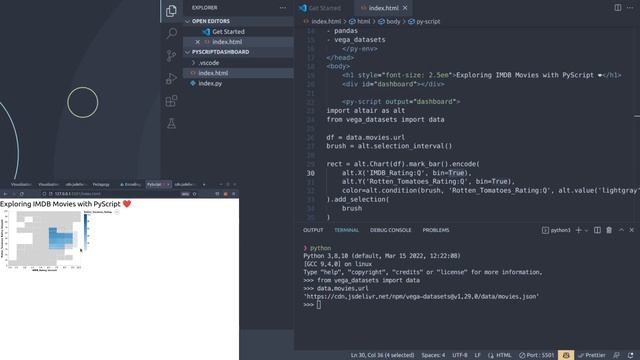Build a PyScript interactive dashboard w/Altair | End-to-end PyScript Tutorial #3 смотреть онлайн