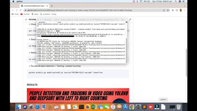 People Detection and Tracking in Video using YOLOv8 and DeepSORT with Left to Right Counting смотреть онлайн