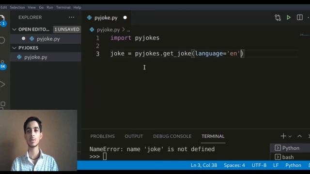 Create Jokes Using Pyjokes In Python | Pyjokes | Python Micro Project | Tech Blooded смотреть онлайн