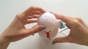 Мастер-класс, вяжем снеговика крючком, ЧАСТЬ 2