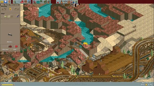 RollerCoaster Tycoon || Park Playthrough: Arid Heights [Part 6/11] || Theming & a red rock canyon! смотреть онлайн