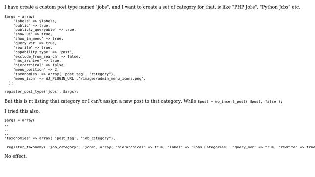 Wordpress: How to create new category for custom post type? смотреть онлайн