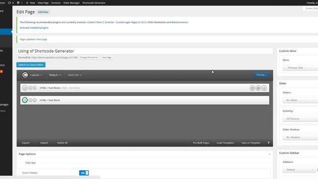 Envision WordPress Theme: Using of the Shortcode Generator смотреть онлайн