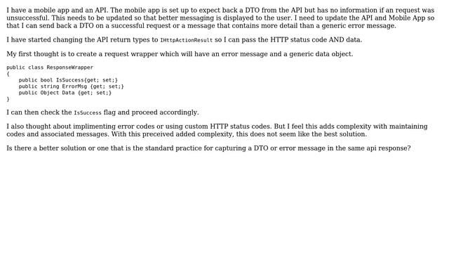 Software Engineering: How to handle API responds with DTO or Error Message? смотреть онлайн