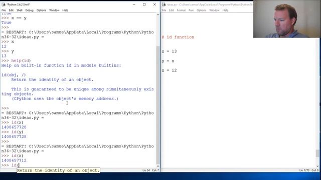 Python Basics Id Function смотреть онлайн
