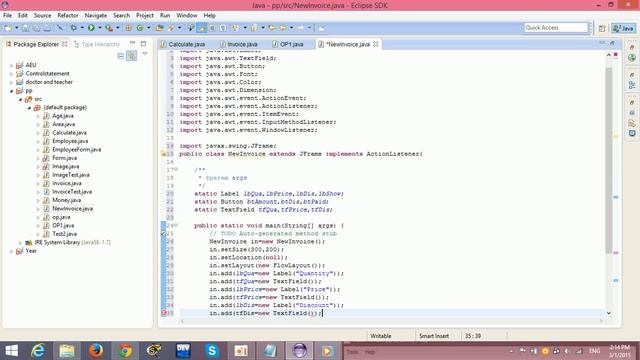 Part1: How to create simple invoice in java programming смотреть онлайн