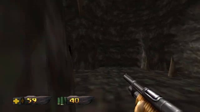Ретро ХИТ!!! Игра Turok: Dinosaur Hunter 1997 года с улучшенными структурами. смотреть онлайн