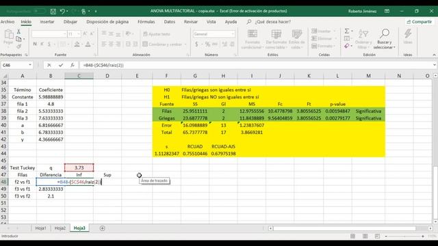 4-7 DISEÑO DE EXPERIMENTOS DE 4 FACTORES - ANOVA - TEST DE TUCKEY - EXCEL смотреть онлайн