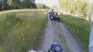 Мотоцикл урал. Поездка на мотоцикле урал с приводом на коляску в лесу