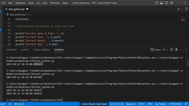Python for System Administrator - LAB - datetime class in datetime module смотреть онлайн
