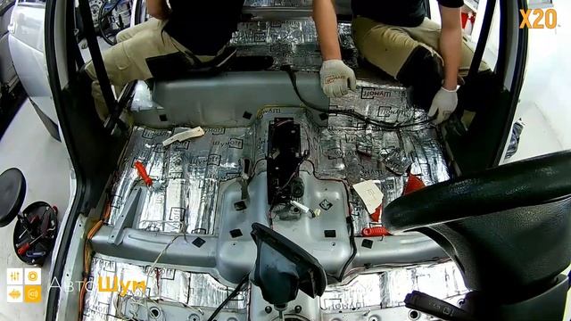 Шумоизоляция пола с арками Lada Priora в уровне Экстра. Автошум. смотреть онлайн