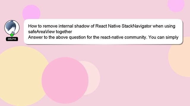 How to remove internal shadow of React Native StackNavigator when using safeAreaView together смотреть онлайн