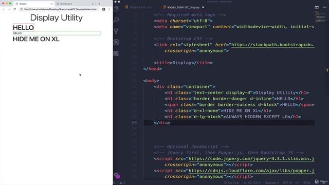 The New Display Utility in BOOTSTRAP 4 смотреть онлайн