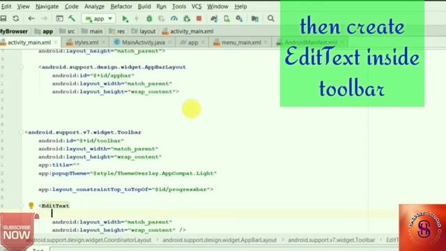 How to create edit text in toolbar смотреть онлайн