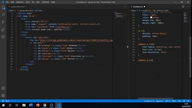 Recriando o site do Spotify - HTML e CSS смотреть онлайн