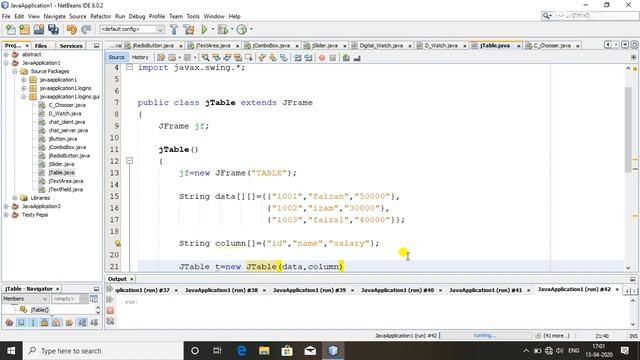 How to create JTable in Java || in NetBeans || Java Swing. смотреть онлайн