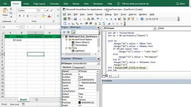 Form Input (CRUD) VBA #2: Simpan Data смотреть онлайн