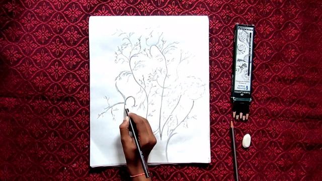 Sketch ✏️Of Shri Ganesha in a Tree Format || Arts With Ritu Neetu смотреть онлайн