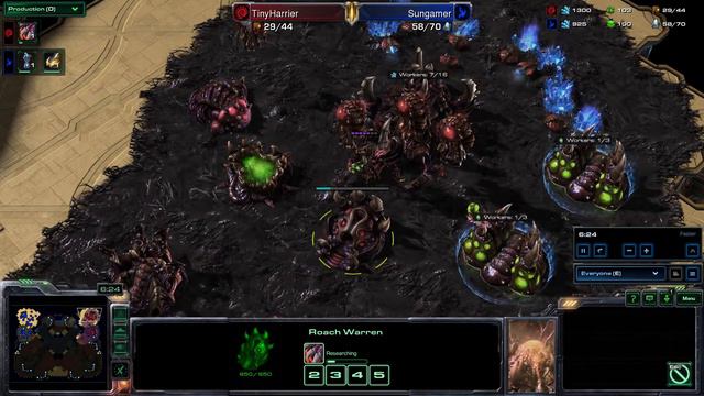 StarCraft-Cember: 1v1 Ladder - PvZ "Making Bank" смотреть онлайн
