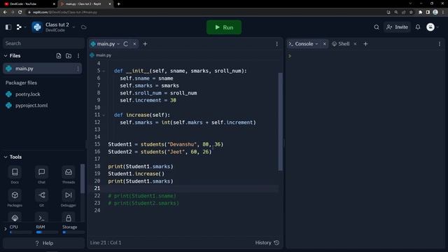 Instance Variable And Class Variable in Python | Oops in Hindi | 2023 смотреть онлайн