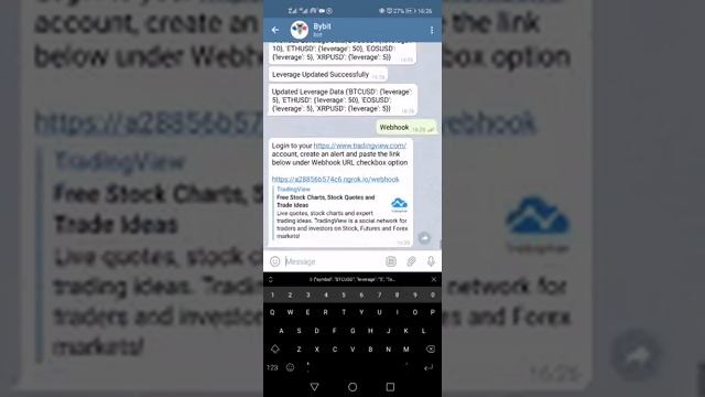 Bybit Cryptocurrency Telegram TradingView Python Bot смотреть онлайн