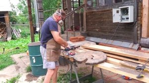 Обработка торцевого спила мореного дуба АЛЬФАДИСКОМ