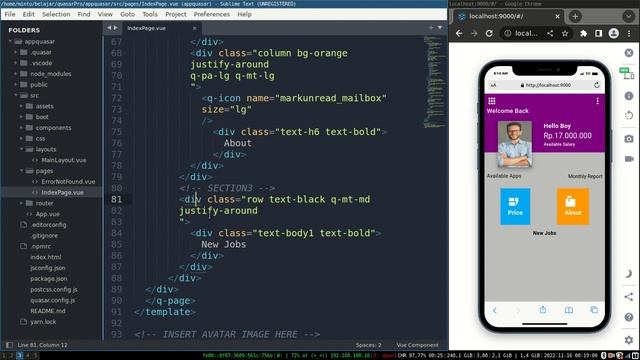 QuasarJS Tutorial - Design App Salary смотреть онлайн