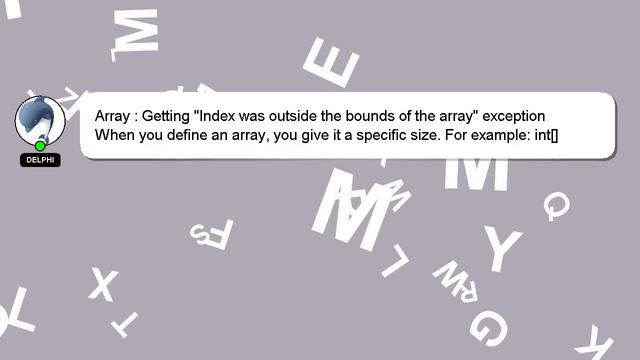 Array : Getting "Index was outside the bounds of the array" exception смотреть онлайн