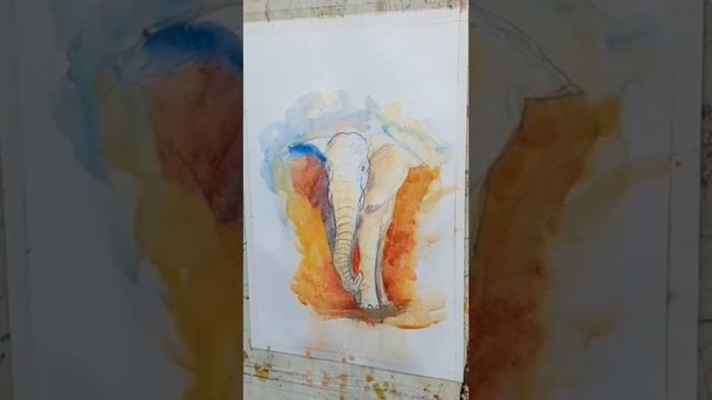 watercolor painting || more videos dekhne k lye subscribe kre смотреть онлайн