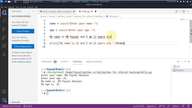#Day 5 - Python For Hacking in Bangla | String Formatting in Python смотреть онлайн