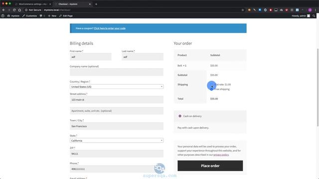 Testing Checkout Flow with Cash On Delivery Option (WordPress) смотреть онлайн