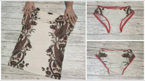 Из старой футболки получились две пары трусиков! Сшить нижнее белье таким способом легко и быстро