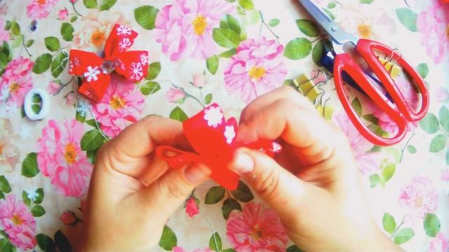 Бантики новогодние своими руками / Bows Christmas with their hands смотреть онлайн