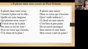 Cтихотворение на французском «Il pleure dans mon coeur»